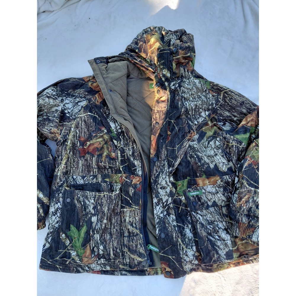 NWOT Remington Mens XL Camo Hunting Coat Break Up Fleece Lined Hooded Parka